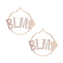 Load image into Gallery viewer, BLM &quot;Black Lives Matter&quot; hoop earrings (3 color options)
