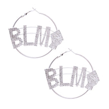 Load image into Gallery viewer, BLM &quot;Black Lives Matter&quot; hoop earrings (3 color options)
