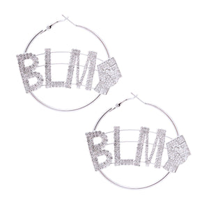 BLM "Black Lives Matter" hoop earrings (3 color options)