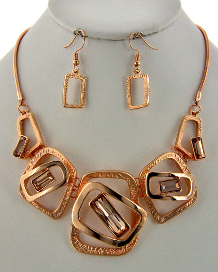 Bronze KISS necklace set