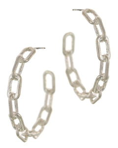Chain hoop earrings (2 color options)