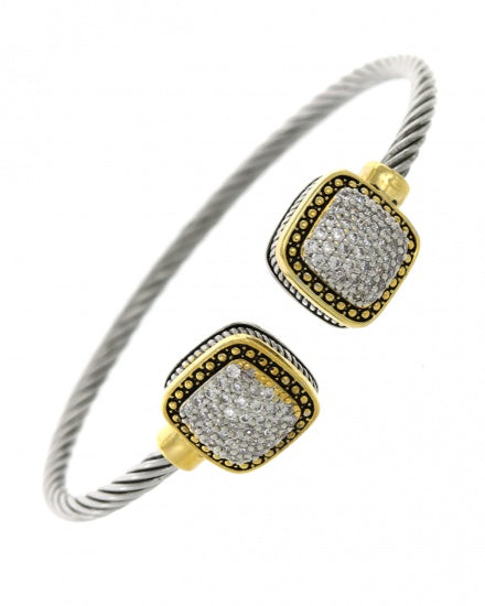 David Yurman inspired style rhinestone sm cuff