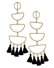 Load image into Gallery viewer, Distressed love tassel earrings (4 color options)
