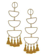 Load image into Gallery viewer, Distressed love tassel earrings (4 color options)
