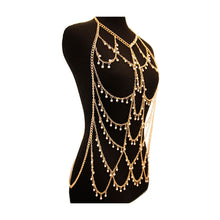 Load image into Gallery viewer, Dripping pearl body chain
