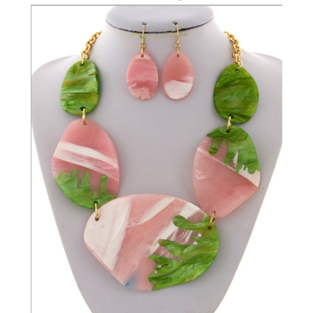Watermelon wonderful necklace set SOLD OUT