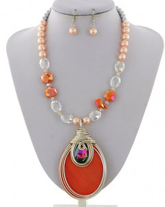 Orange SLUSH necklace set
