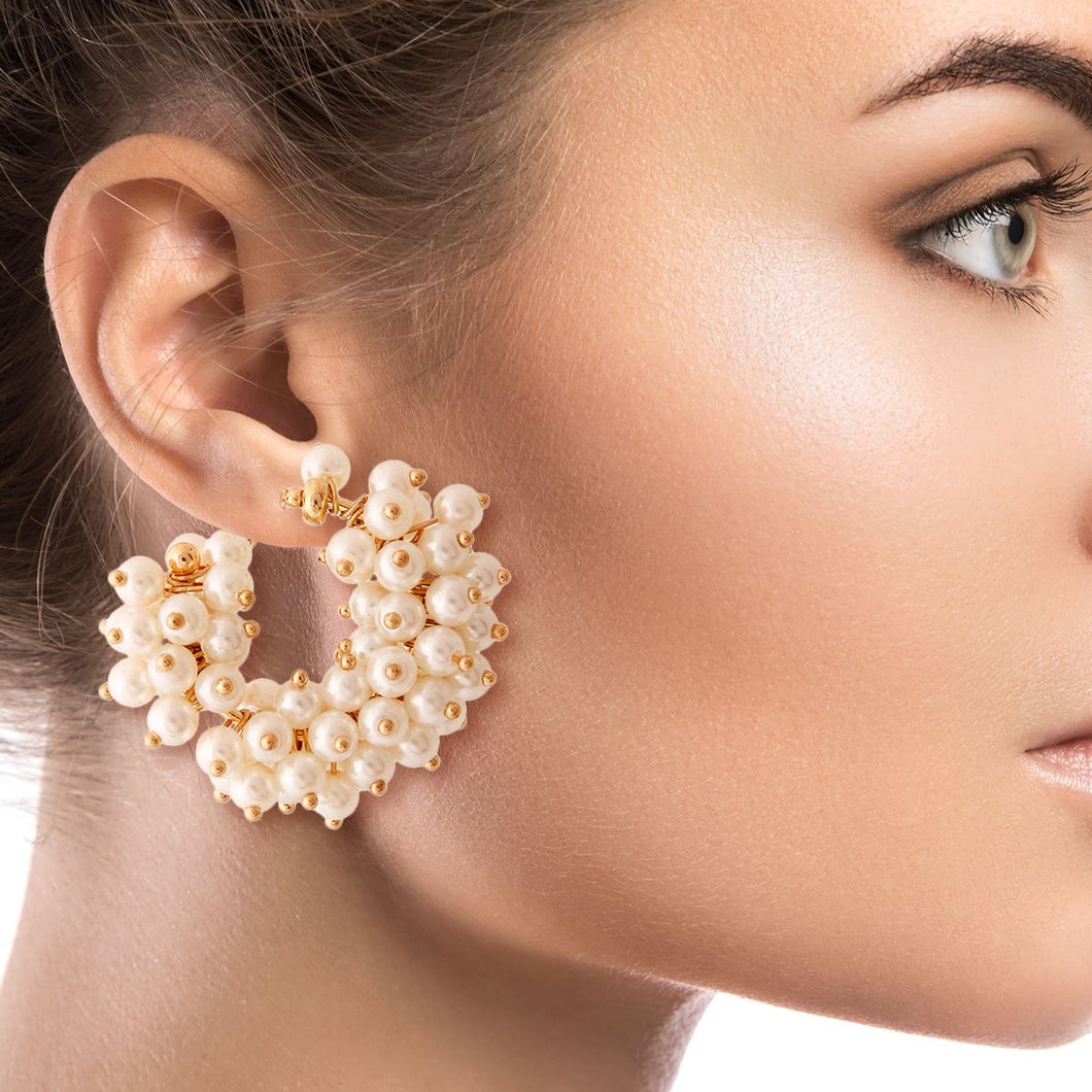 Pearl Hoop earrings