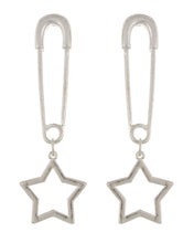 Load image into Gallery viewer, Pin star earrings (2 color options)
