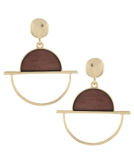 See saw wood earrings