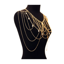 Load image into Gallery viewer, Swagger pearl shoulder body chain
